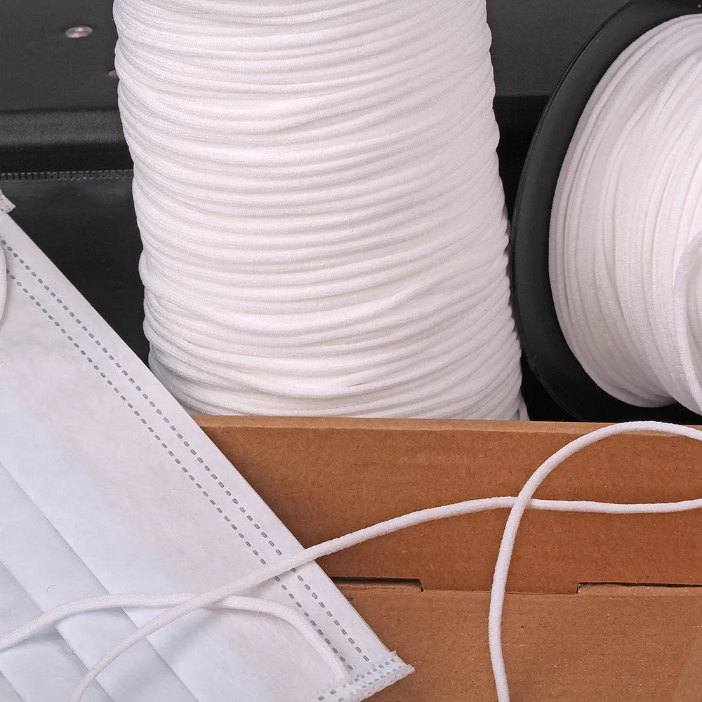 1/8 Round white Elastic Band Elastic Cord for Craft Elastic Rope 240 yards/roll 10310750