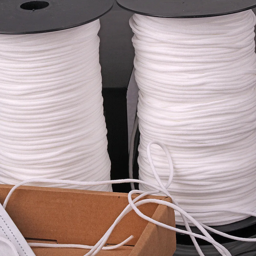 1/8 Round white Elastic Band Elastic Cord for Craft Elastic Rope 240 yards/roll 10310750