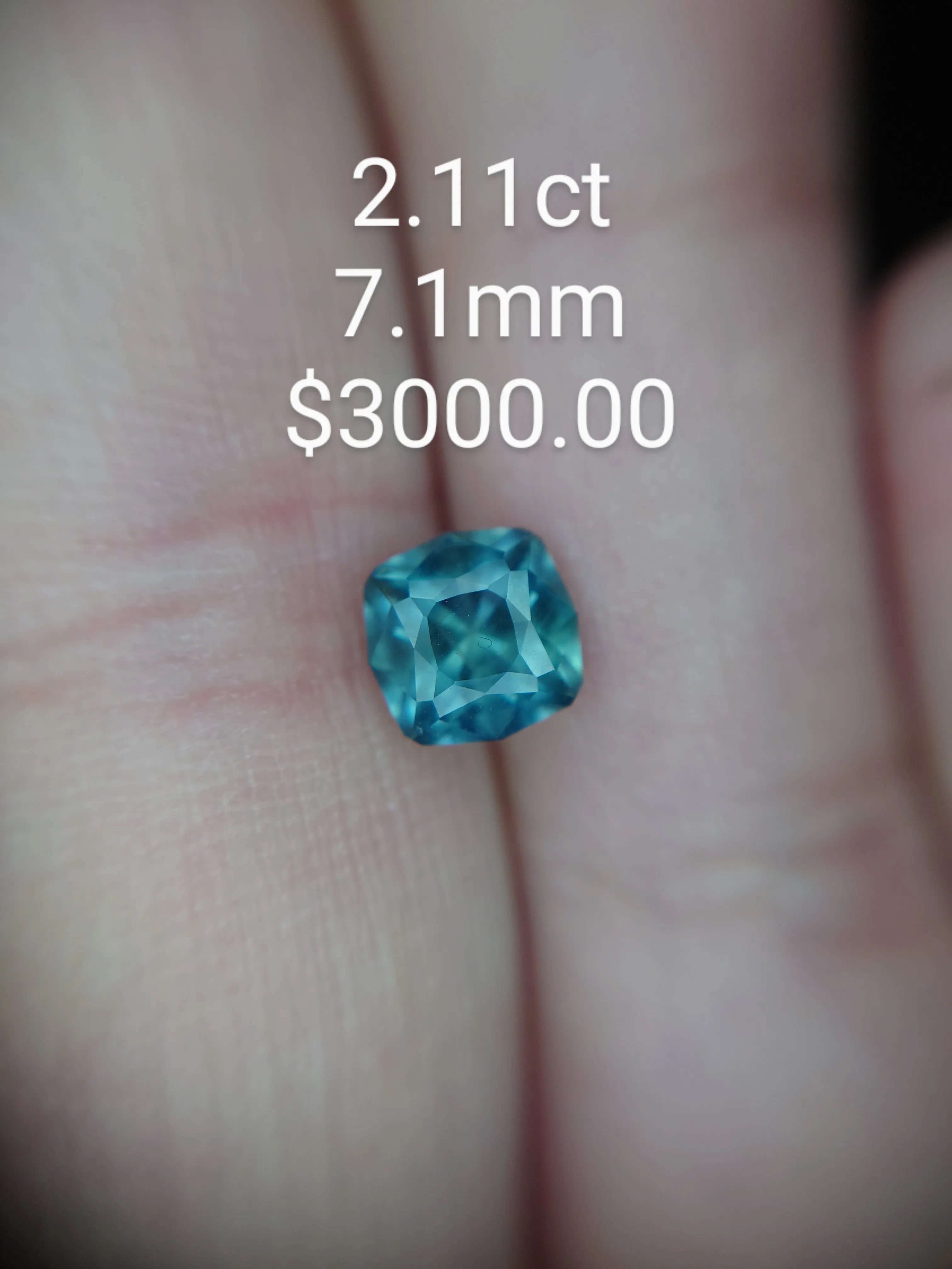 2.11ct COMPASS CUT MONTANA SAPPHIRE