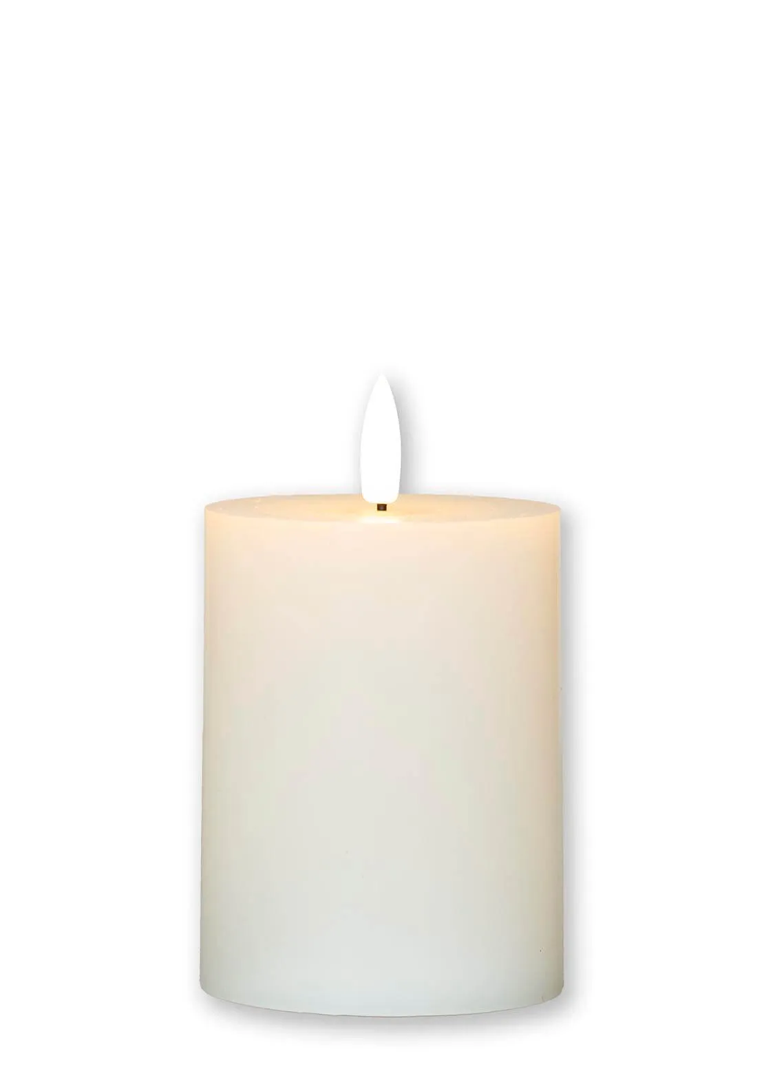 3D-Flame LED Candle 10cm With 6 Hour Timer - Ivory