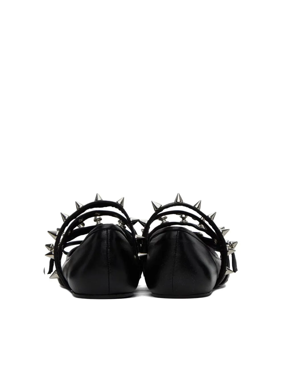 ABRA Black Spike Ballerina Flats