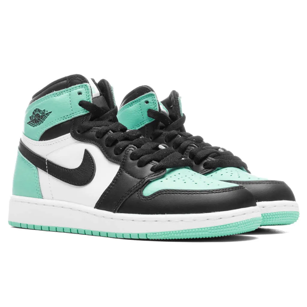 Air Jordan 1 Retro High OG (GS) - White/Black/Green Glow