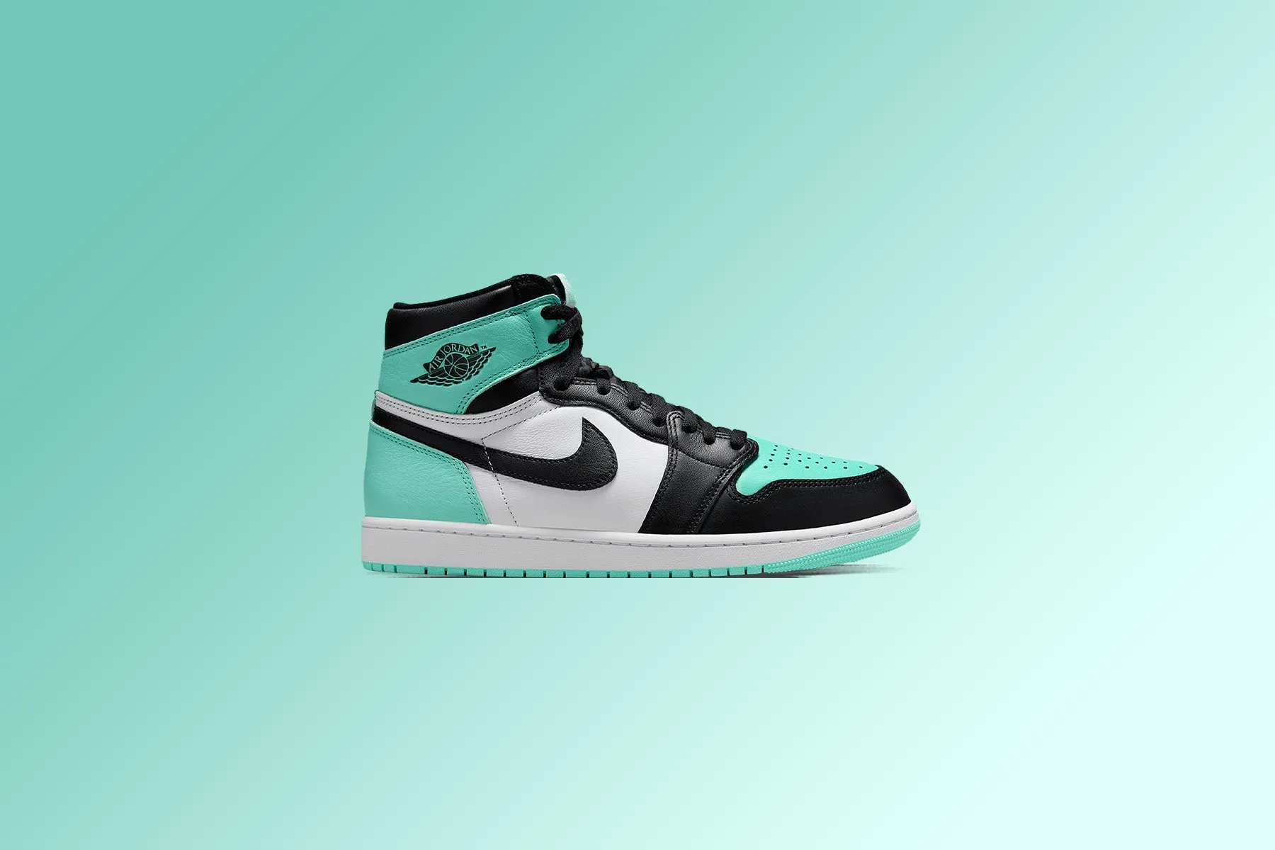 Air Jordan 1 Retro High OG (GS) - White/Black/Green Glow