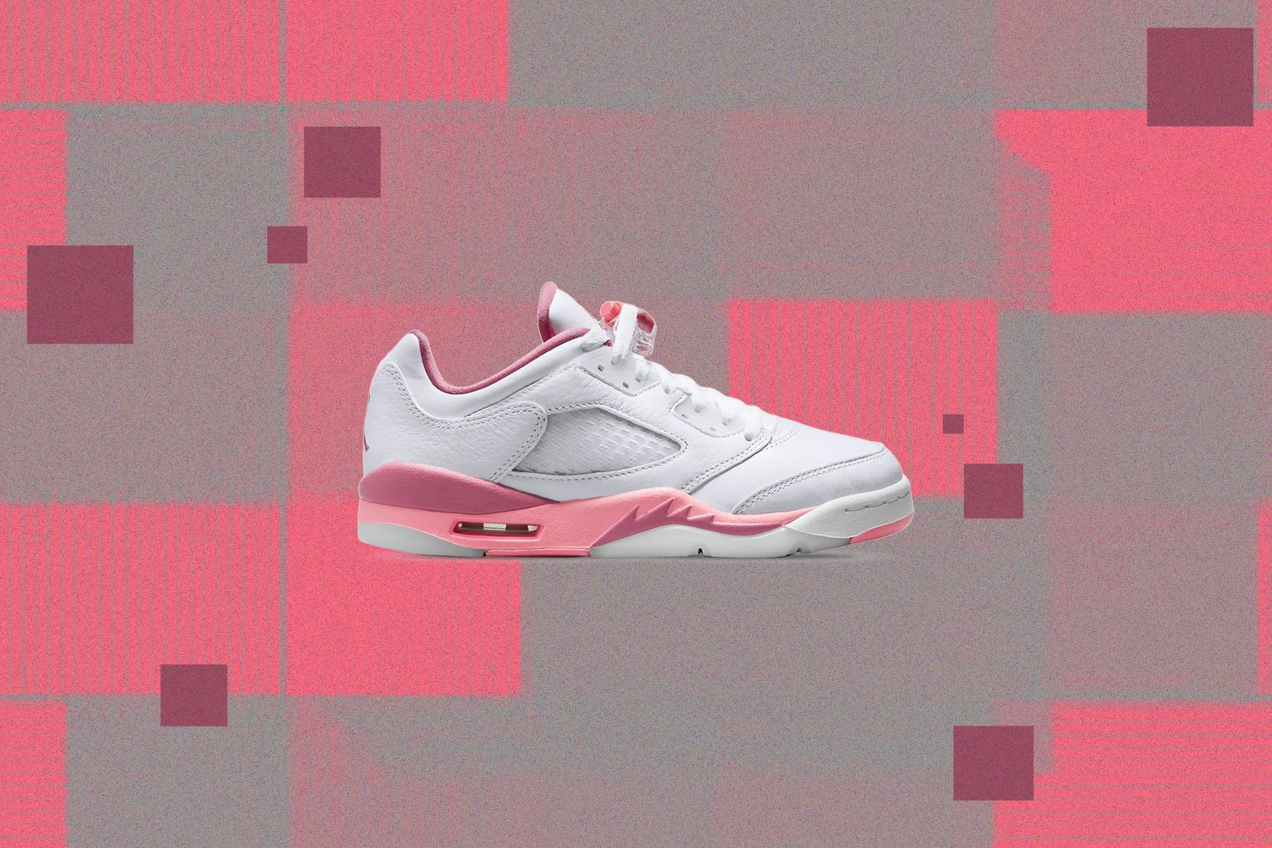 Air Jordan 5 Low Desert Berry (GS) - White/Coral Chalk/Desert Berry