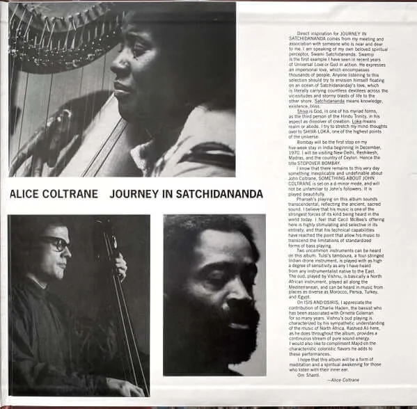 Alice Coltrane Featuring Pharoah Sanders ~ Journey In Satchidananda