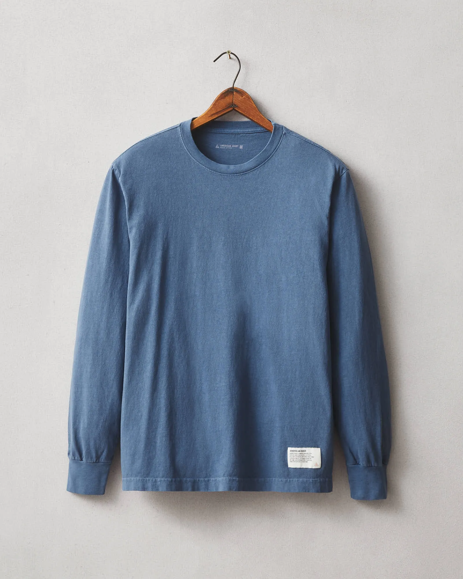 American Vintage Long Sleeve Tee - Dusk Blue