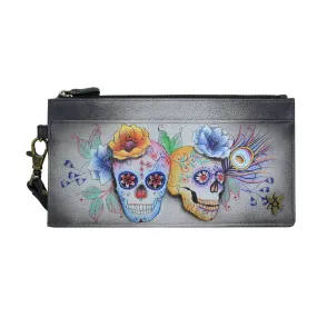 Anuschka Clutch Organizer Wristlet - 1151 - Calaveras de Azúcar