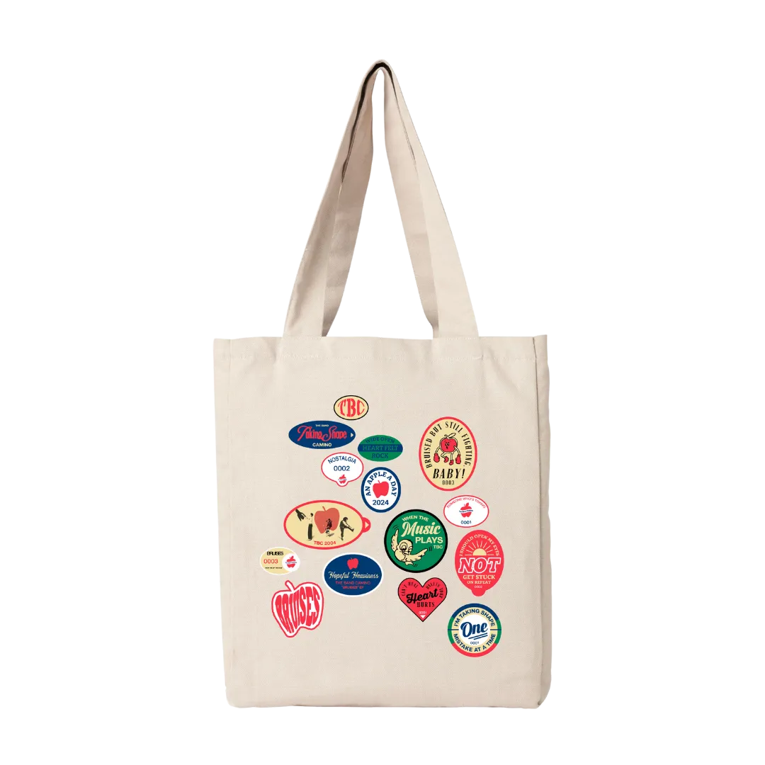 Apple Stickers Tote Bag