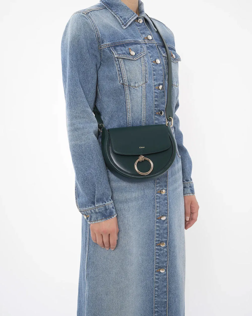 Arlene Crossbody in Green Marble