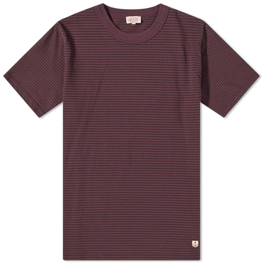 Armor-Lux Callac Striped T-ShirtDark Burgundy & Moka