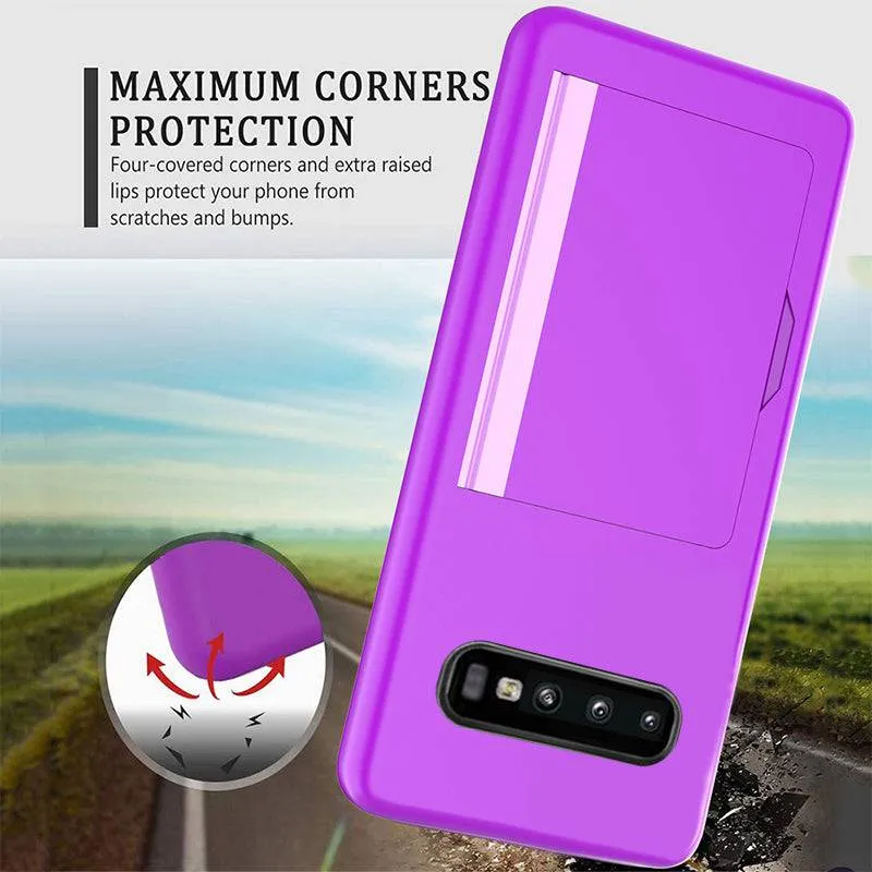 Armor Protective Card Holder Case for Samsung S10