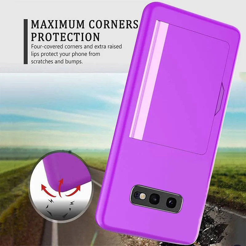 Armor Protective Card Holder Case for Samsung S10E