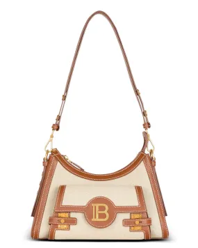 B-Buzz Hobo Bag in Leather and Canvas