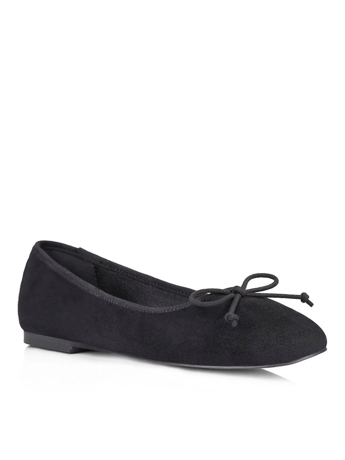 Ballet Flats - Black Suede