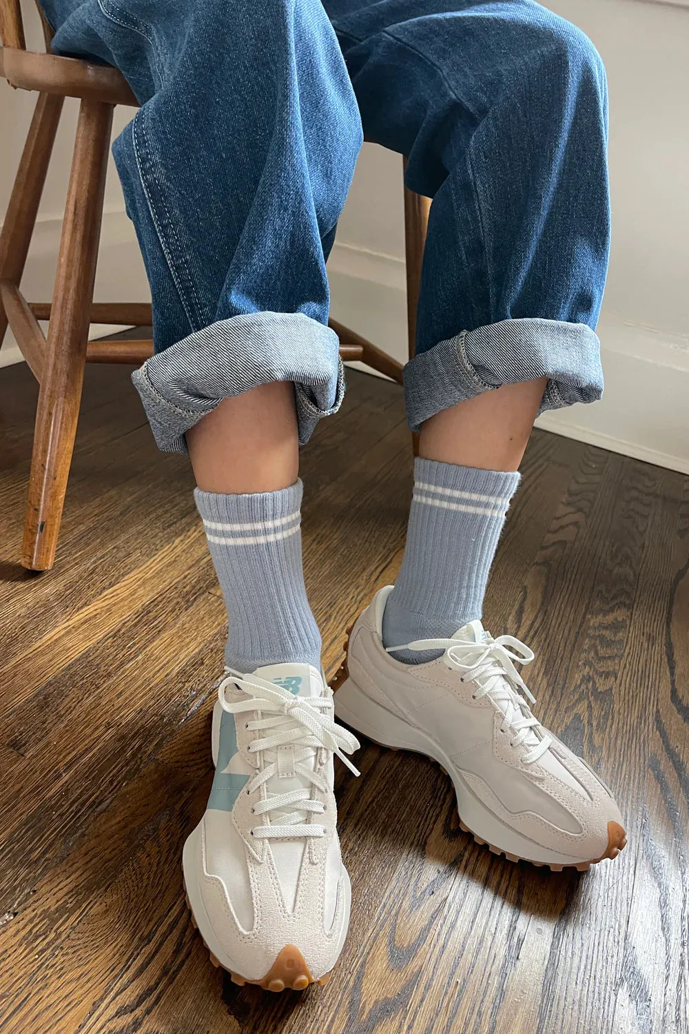 Boyfriend Socks - Blue Grey