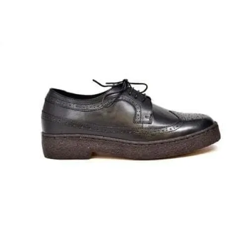 British Walkers Wingtip Oxfords Men's Black Leather Low Tops