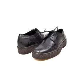 British Walkers Wingtip Oxfords Men's Black Leather Low Tops