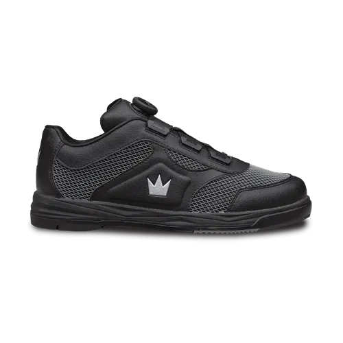 Brunswick Mens Fury Black Right Hand Wide Bowling Shoes