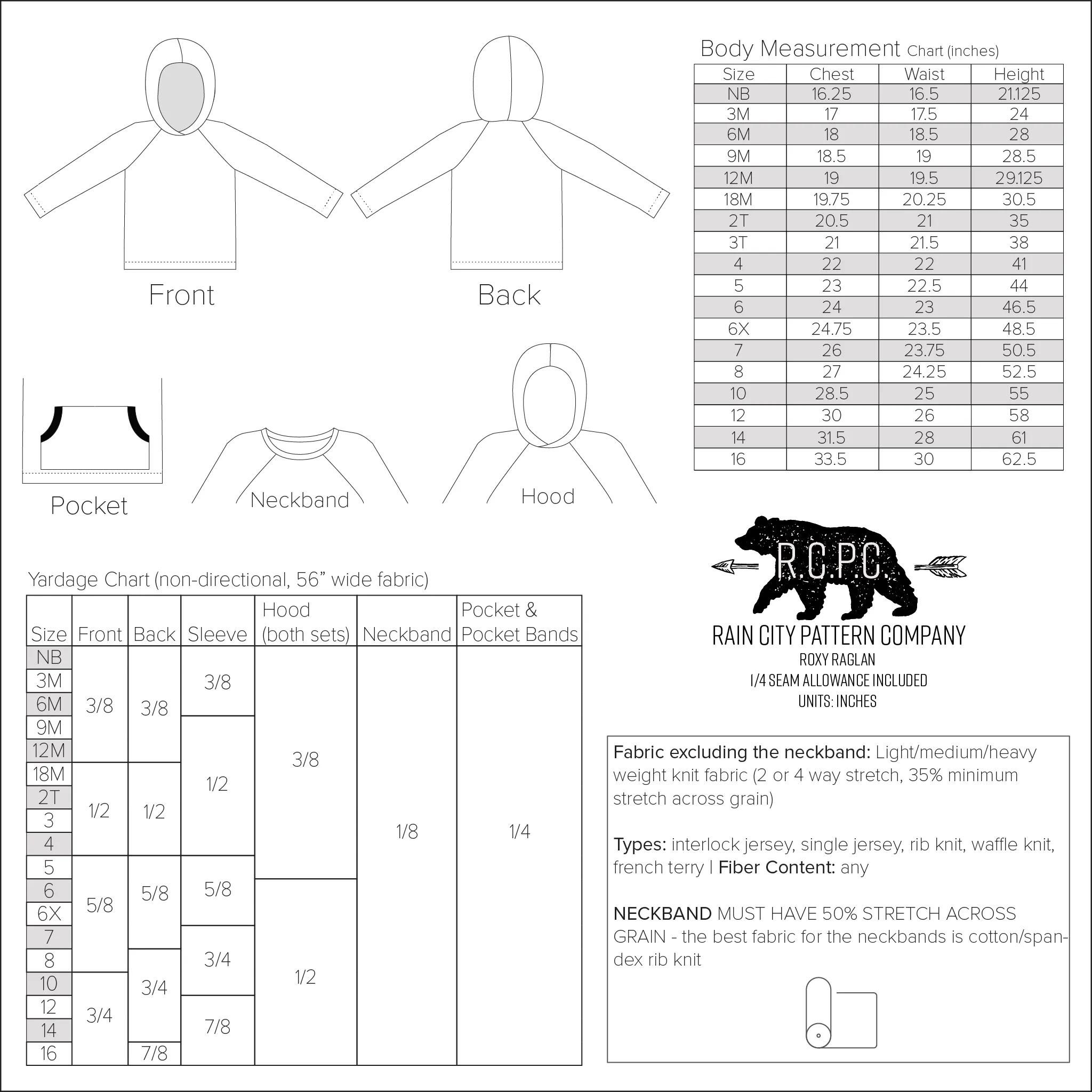 BUNDLE Roxy Raglan | Adult Sizes S1 - L3 | Baby to Big Kid Sizes NB - 16 | Beginner Level Sewing Pattern