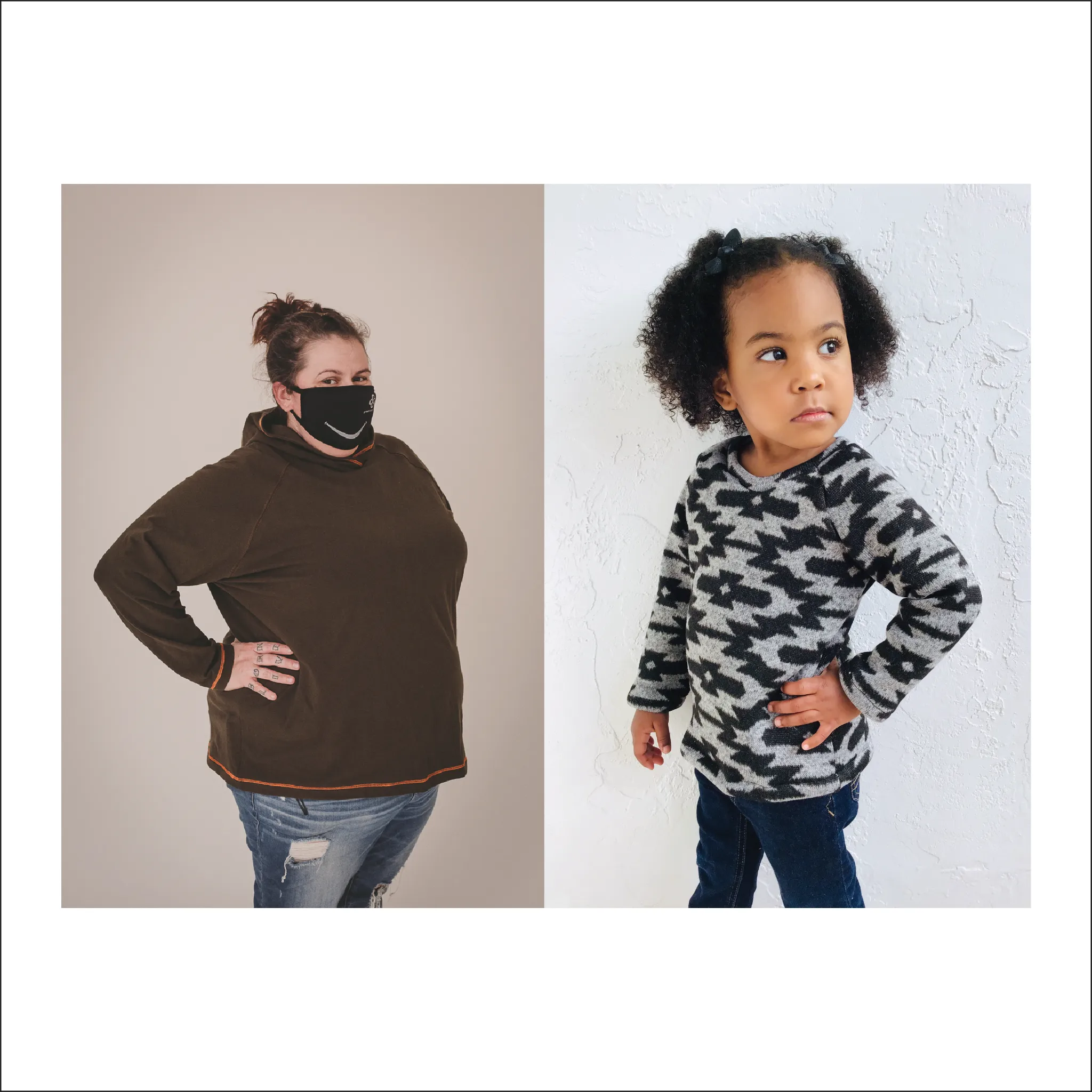 BUNDLE Roxy Raglan | Adult Sizes S1 - L3 | Baby to Big Kid Sizes NB - 16 | Beginner Level Sewing Pattern