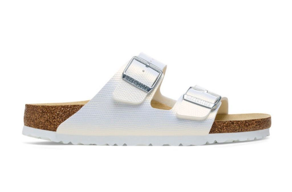 CIABATTE BIRKENSTOCK DONNA ARIZONA LIZART WHITE 1024544