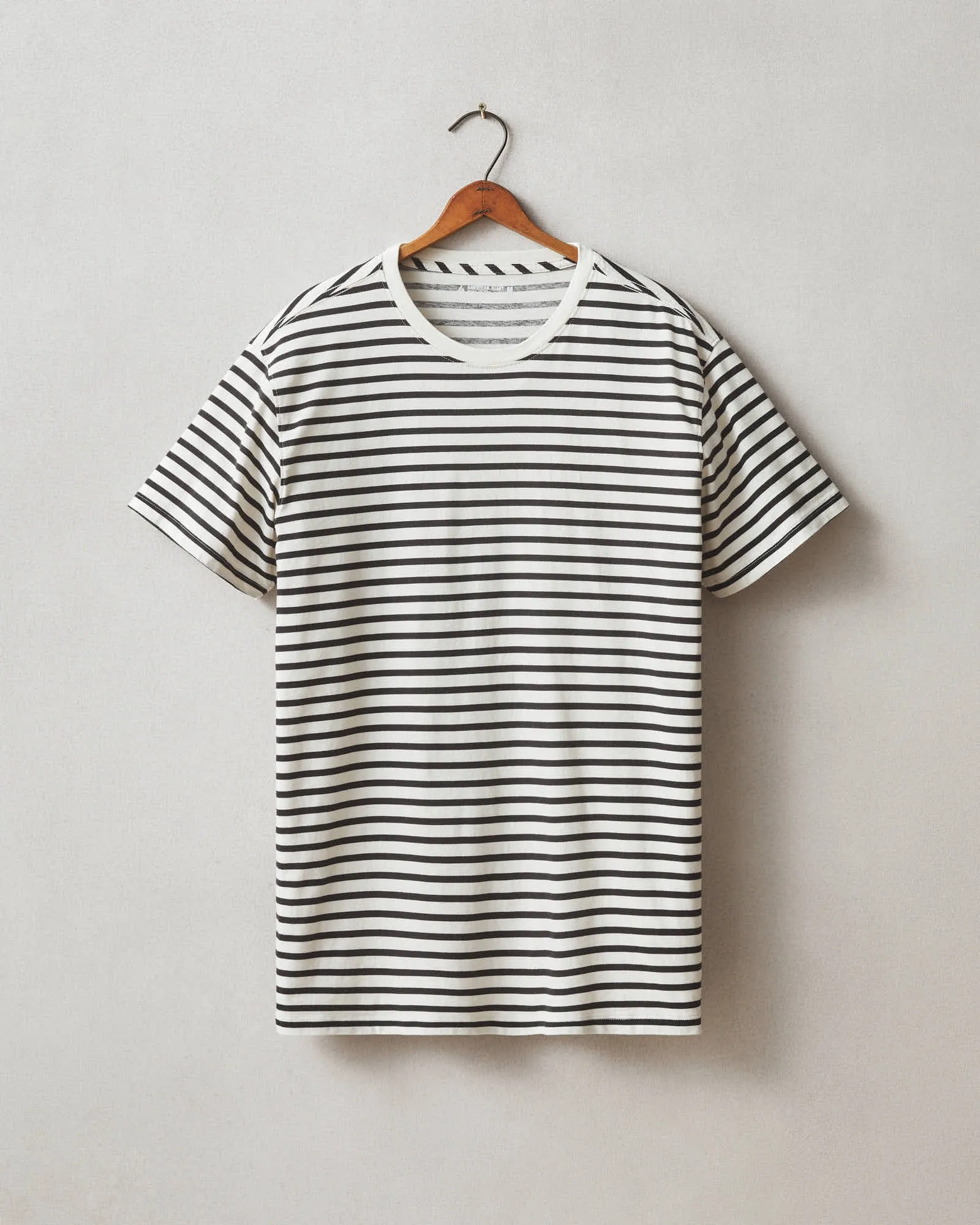 Classic Cotton Crew Tee Striped - Navy Stripe