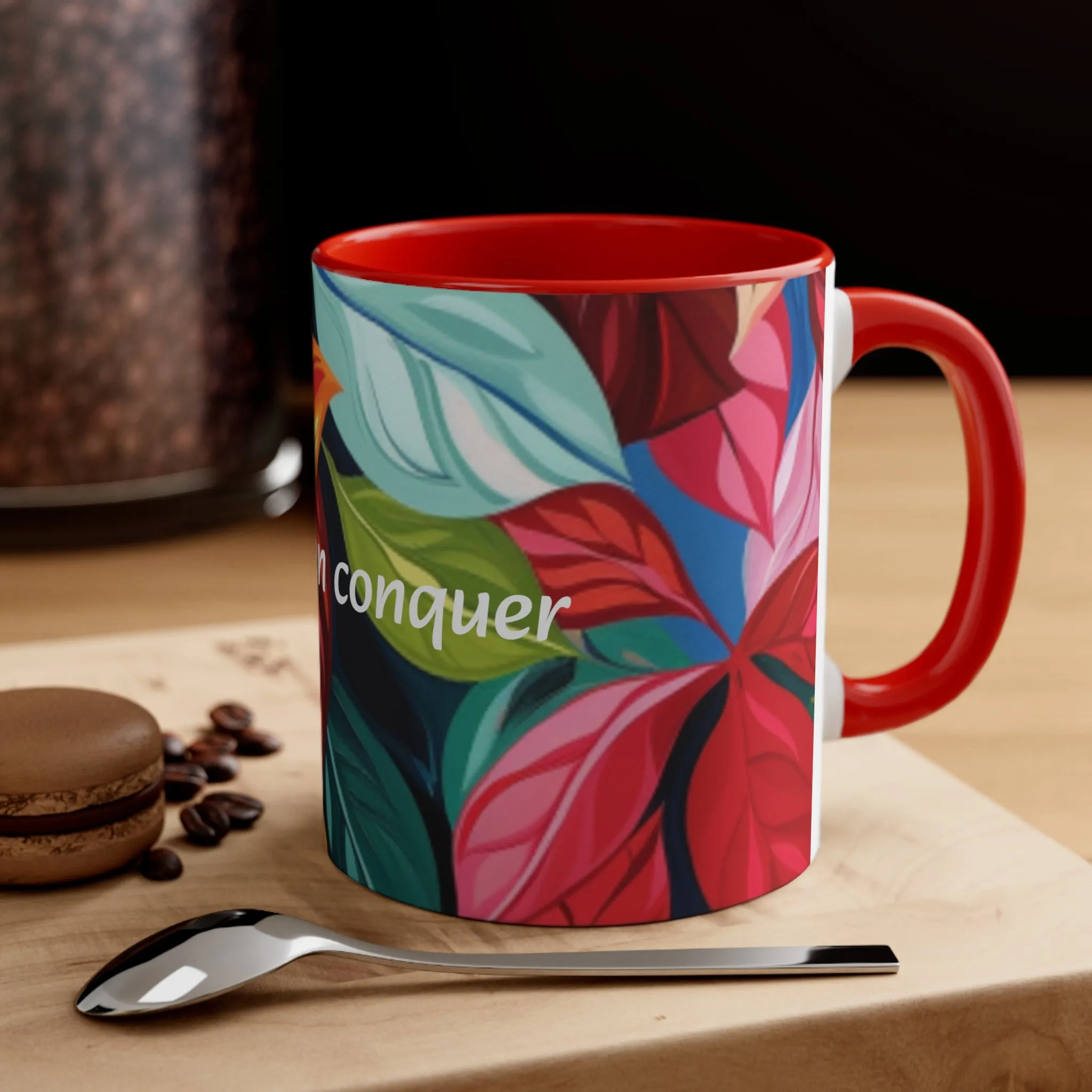 Coffee then Conquer Accent Coffee Mug, 11oz