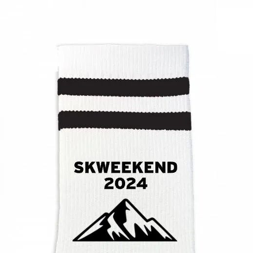 Custom Design Striped Crew Socks - Large