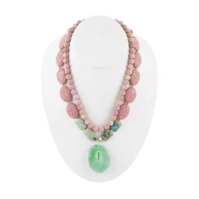 Desert Sunrise Mint Quartz Necklace