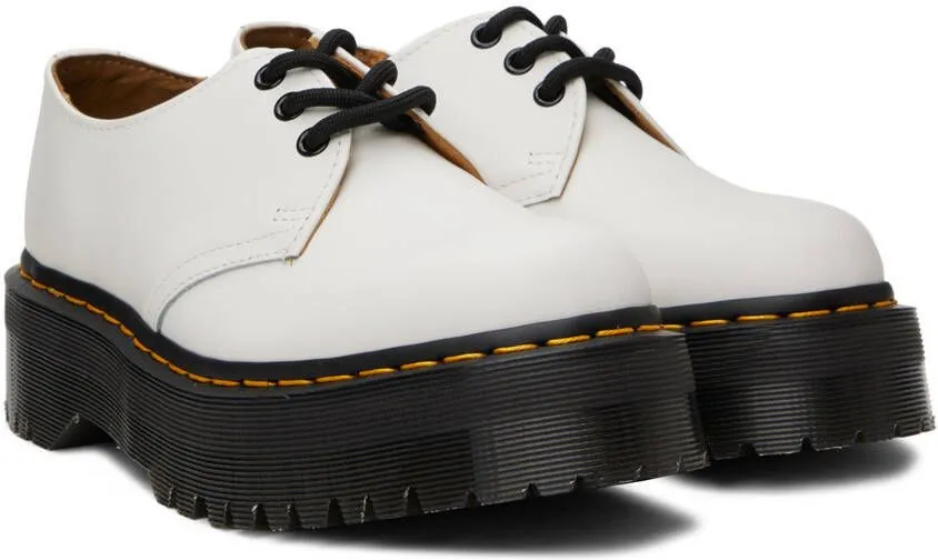 Dr. Martens White Smooth 1461 Platform Oxfords