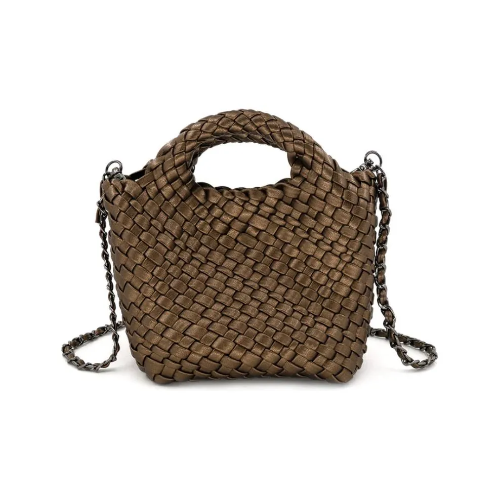 Emaline Bronze Mini Tote BC Bag with Braided Strap