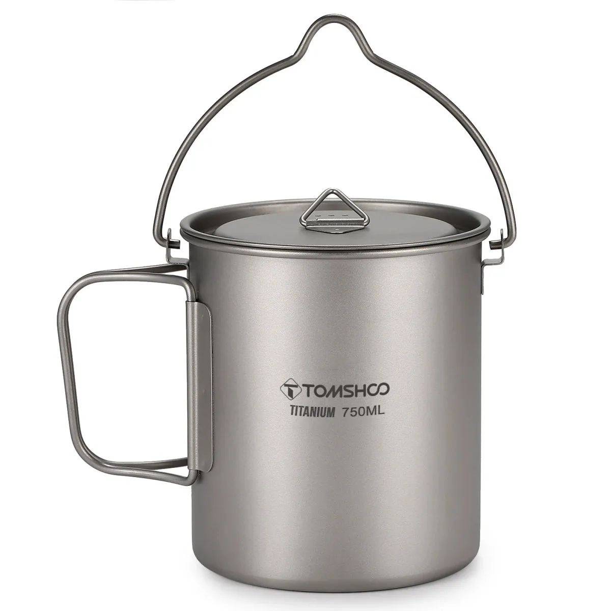 Ensemble d'ustensiles de cuisine en titane ultraléger Tomshoo - Hiking Cup