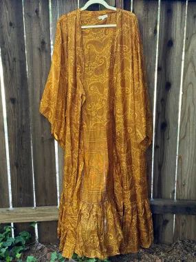 Femme Kimono Wrap Dress- Golden Goddess - S/M