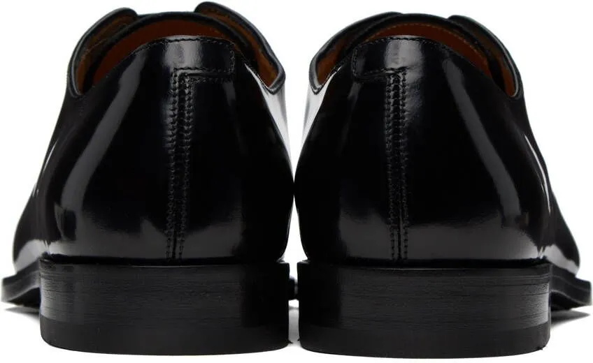 Ferragamo Black Square Toe Oxfords