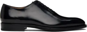 Ferragamo Black Square Toe Oxfords