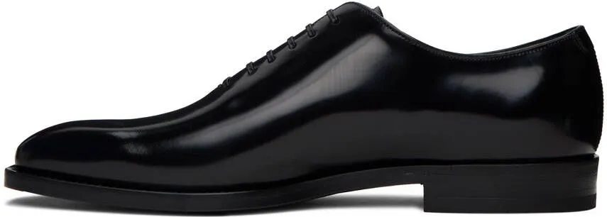 Ferragamo Black Square Toe Oxfords