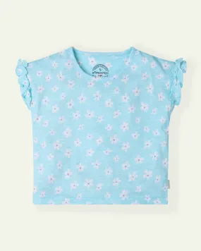 Floral Boxy Cropped T-Shirt