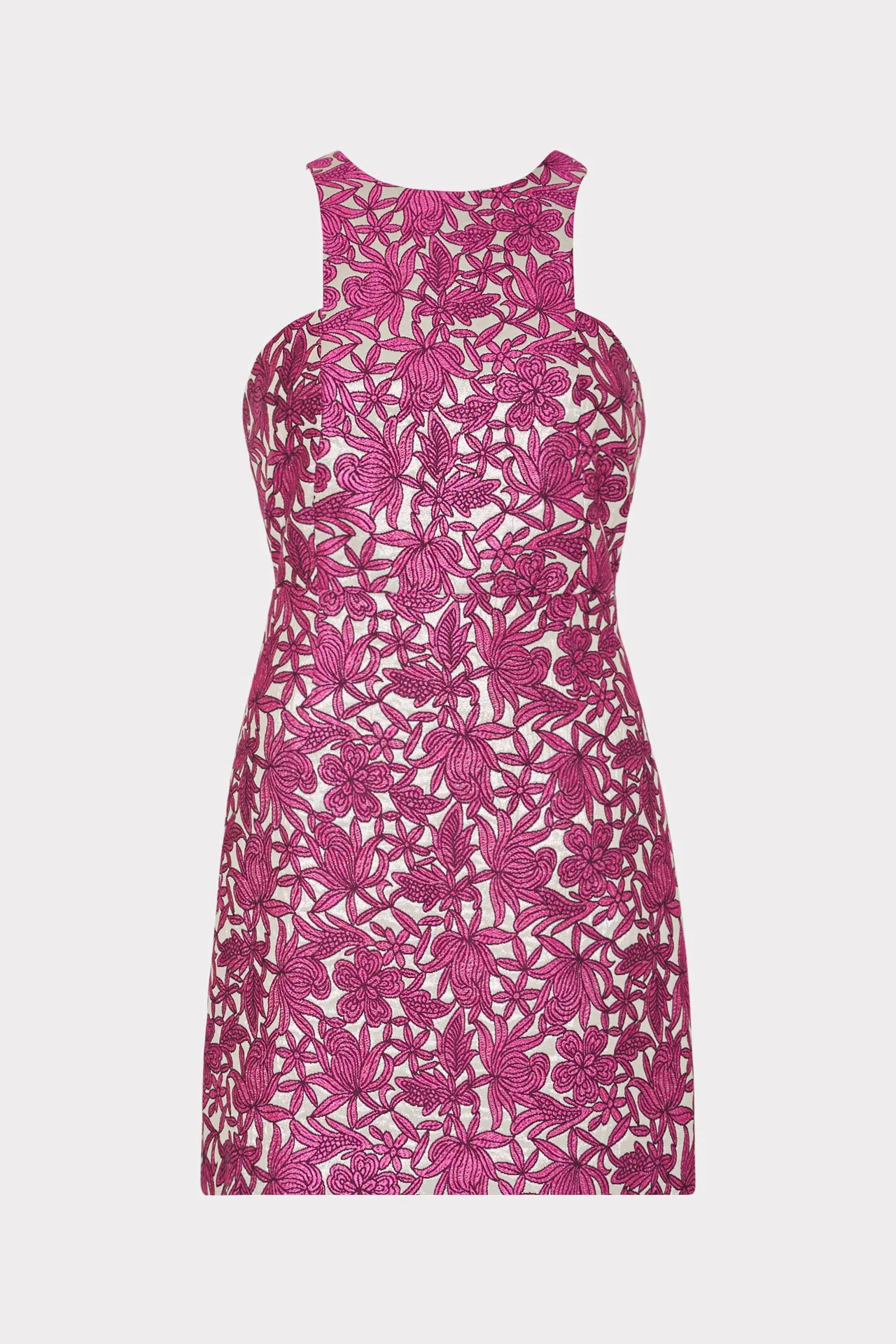 Floral Jacquard Mini Dress