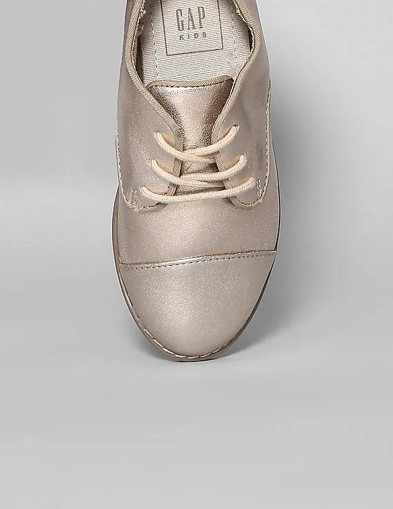 GAP Girls Pink Metallic Oxfords