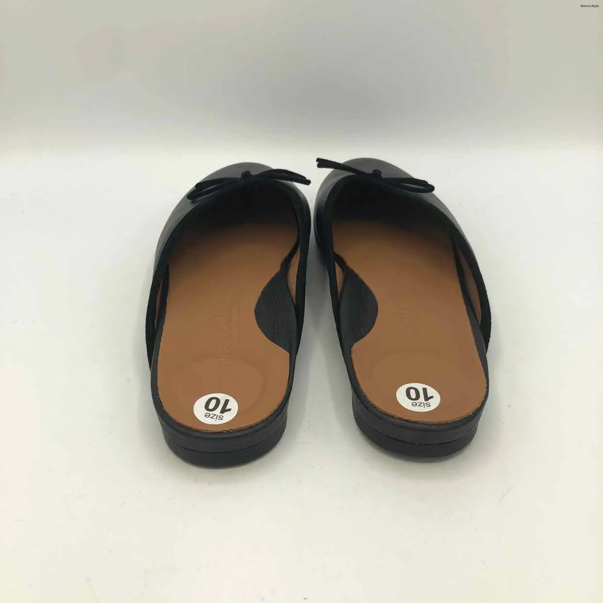 GENTLE SOULS Black Leather Mules Shoe Size 10 Shoes