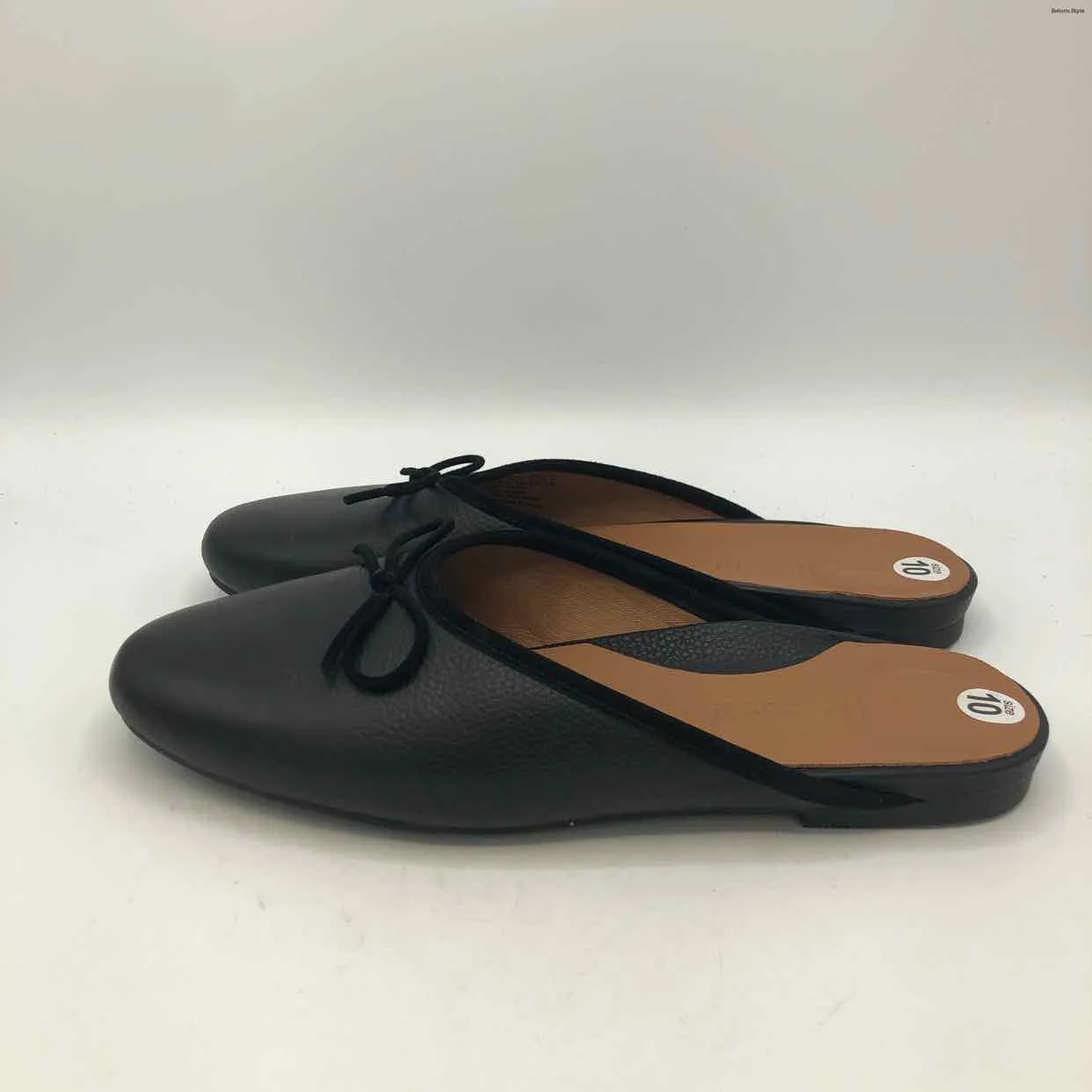 GENTLE SOULS Black Leather Mules Shoe Size 10 Shoes