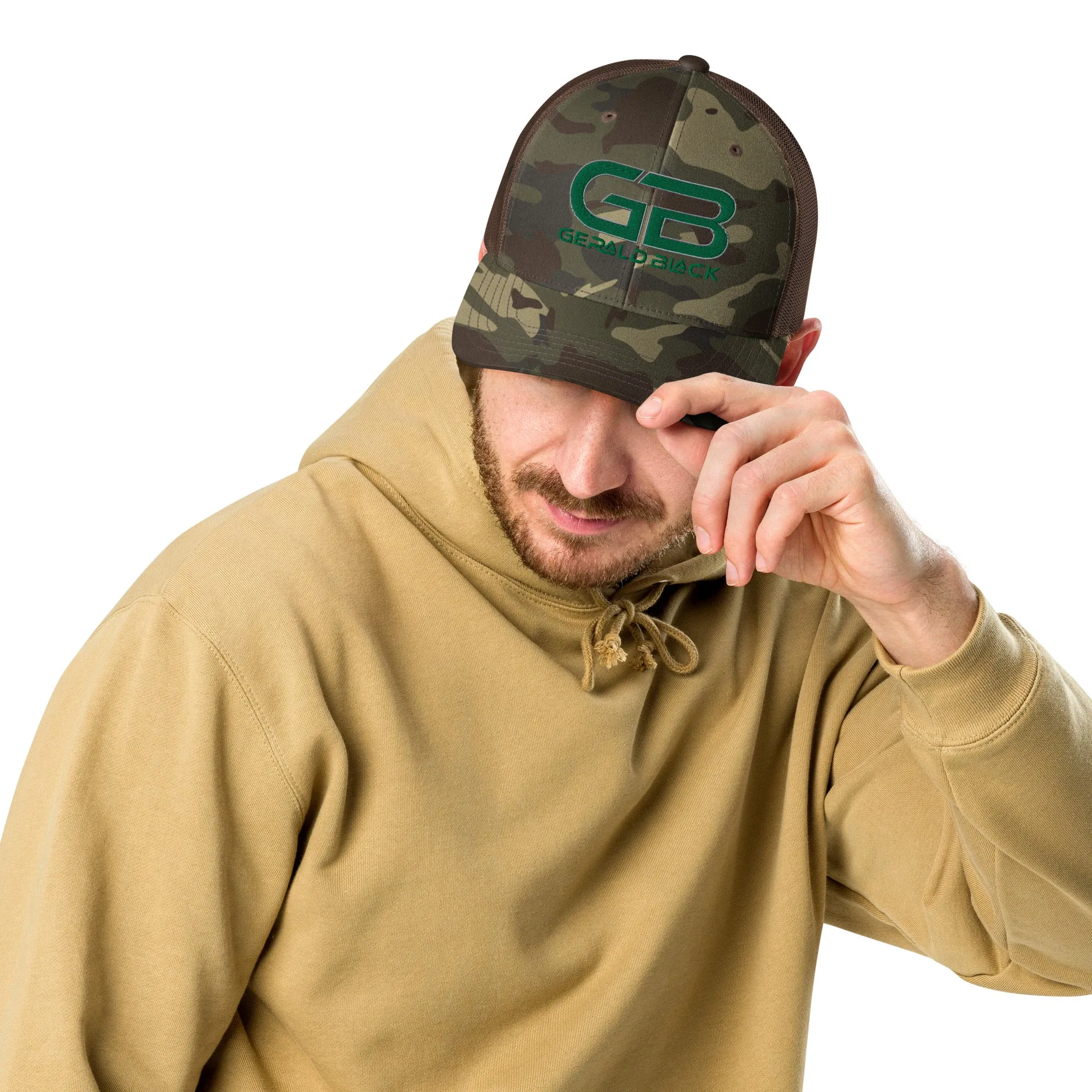 Gerald Black Camouflage Trucker Hat