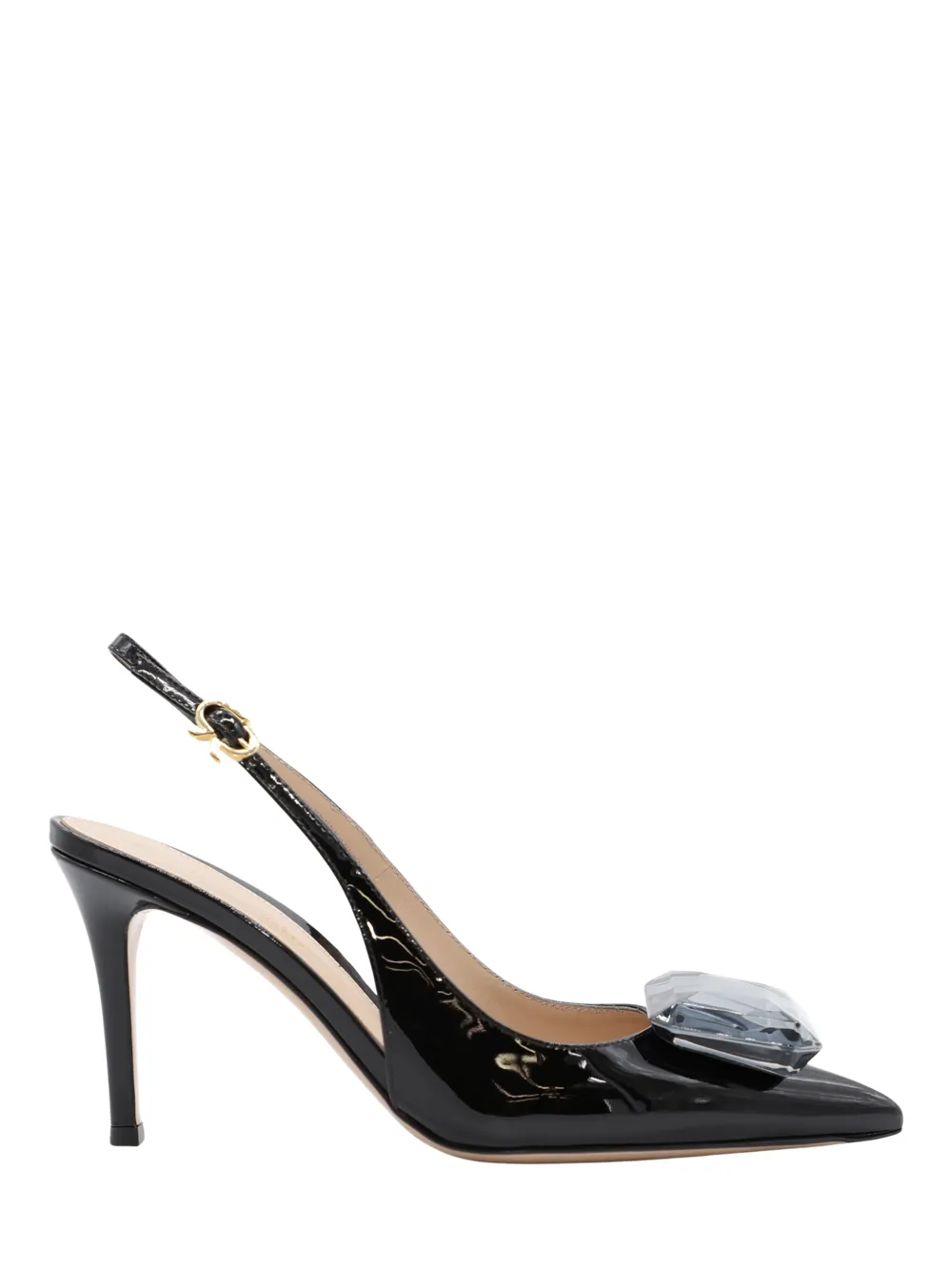 Gianvito Rossi Vernero Jaipur Black Slingback Heels