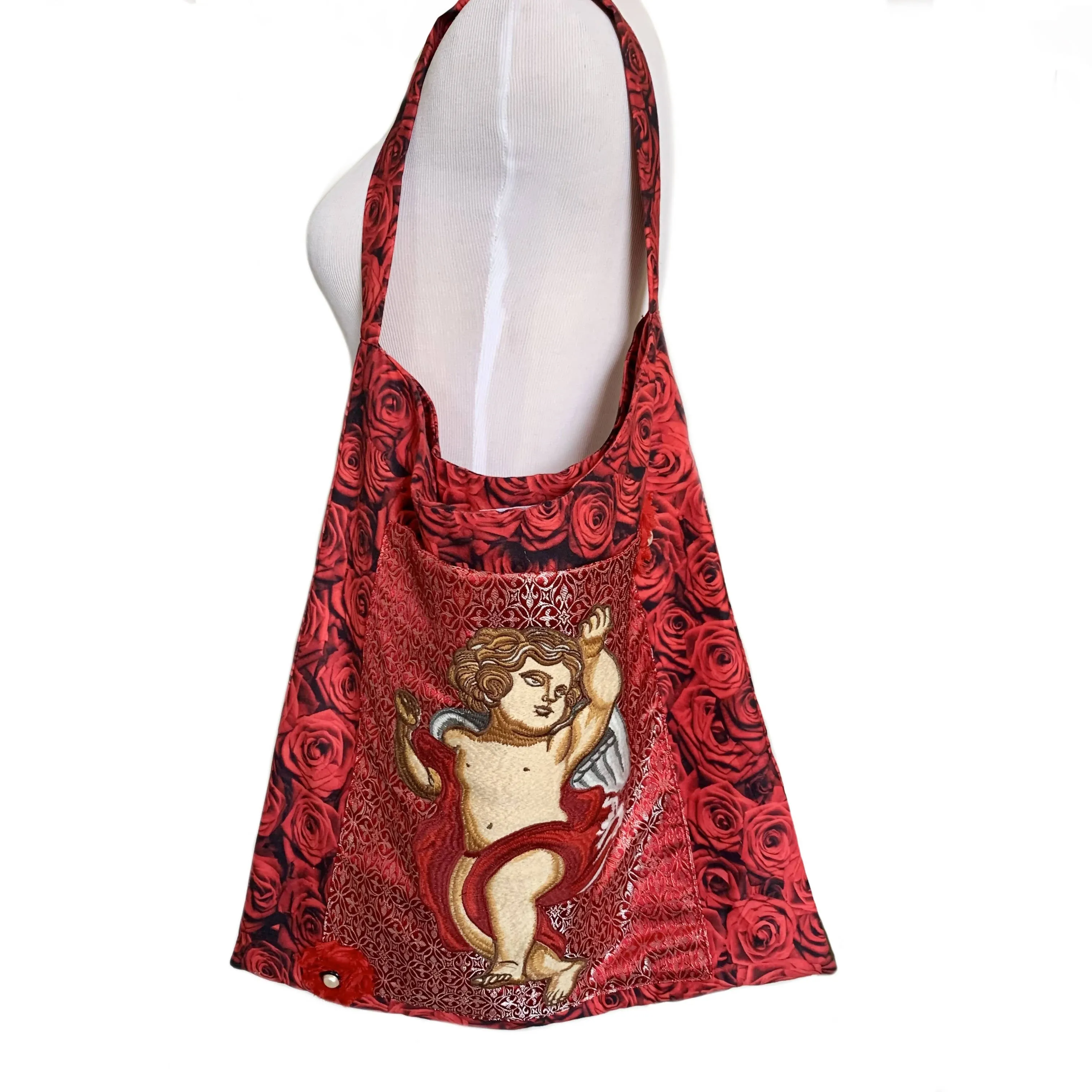 Grace Yip Designs- Cherub Rose tote bag