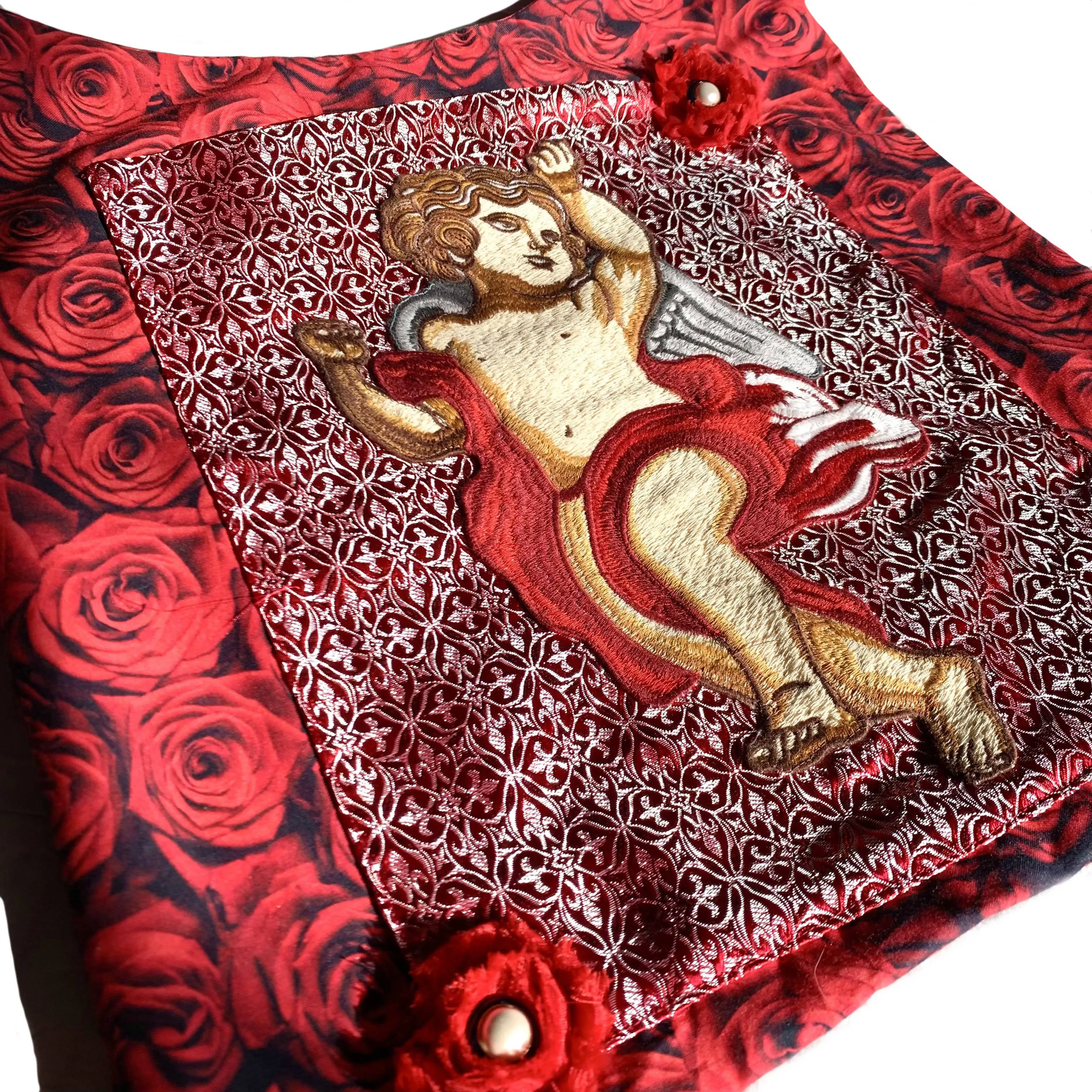 Grace Yip Designs- Cherub Rose tote bag