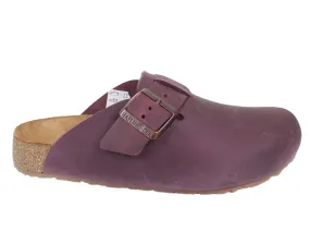 Haflinger Leather Clogs Porto Bordeaux