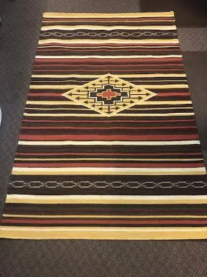 Handwoven Wool Rug  # 2237  Desert Sunset