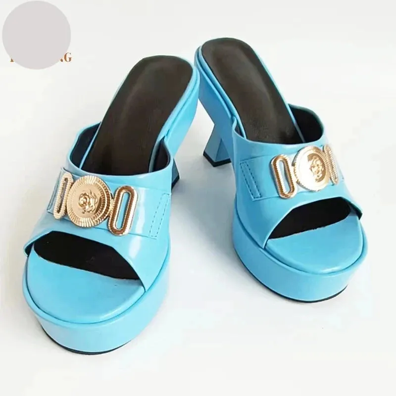 High Heels Platform Pumps Open Toe Summer Shoes Sandals