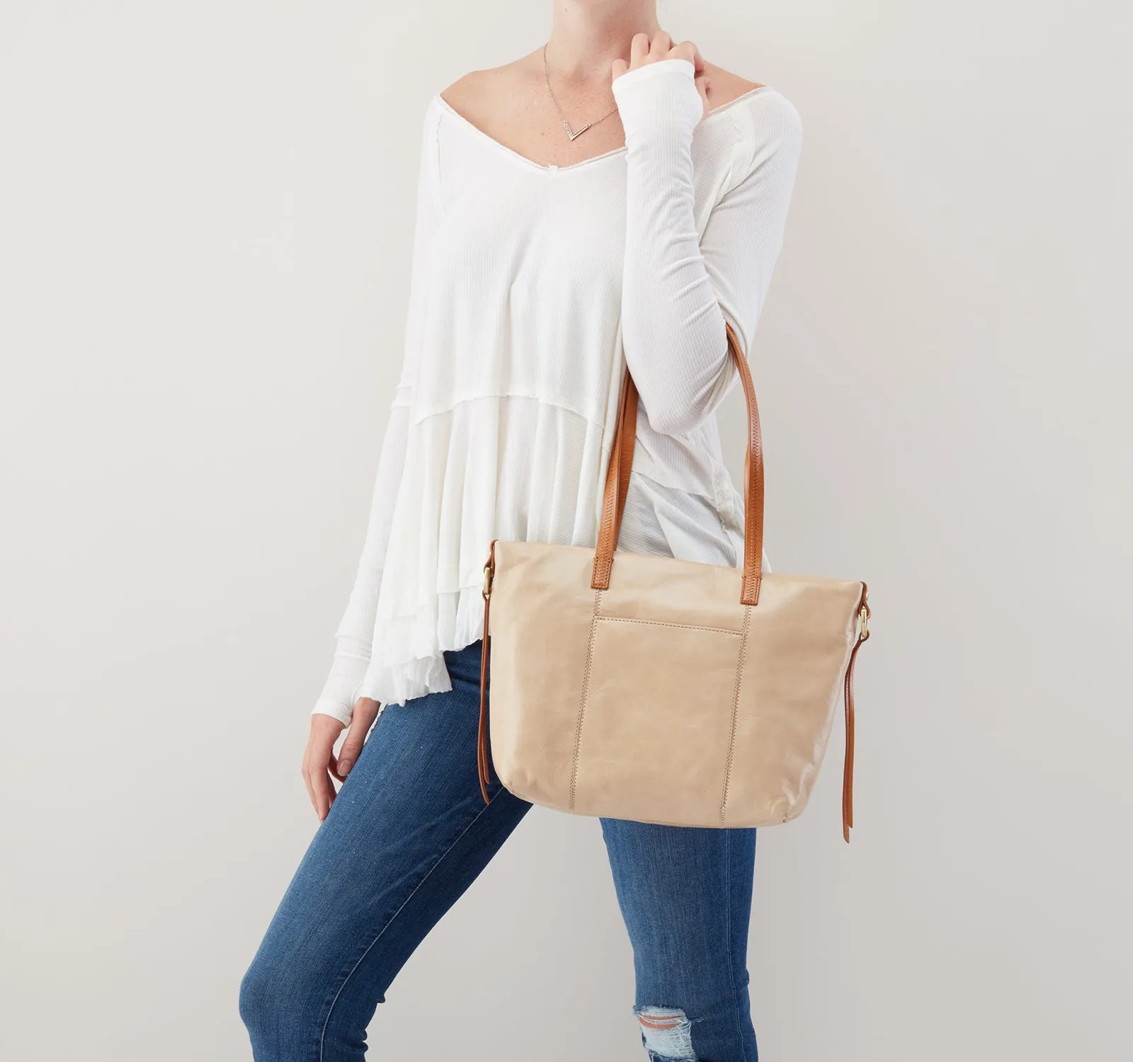 Hobo Cecily Mini Tote Bag in Parchment