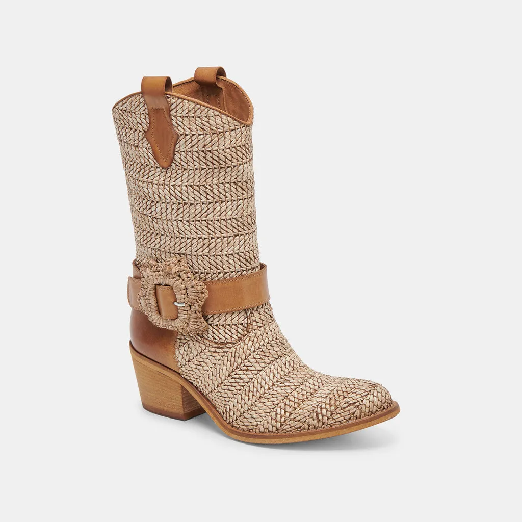 HOSS BOOTS BROWN MULTI RAFFIA– Dolce Vita 6967323295810